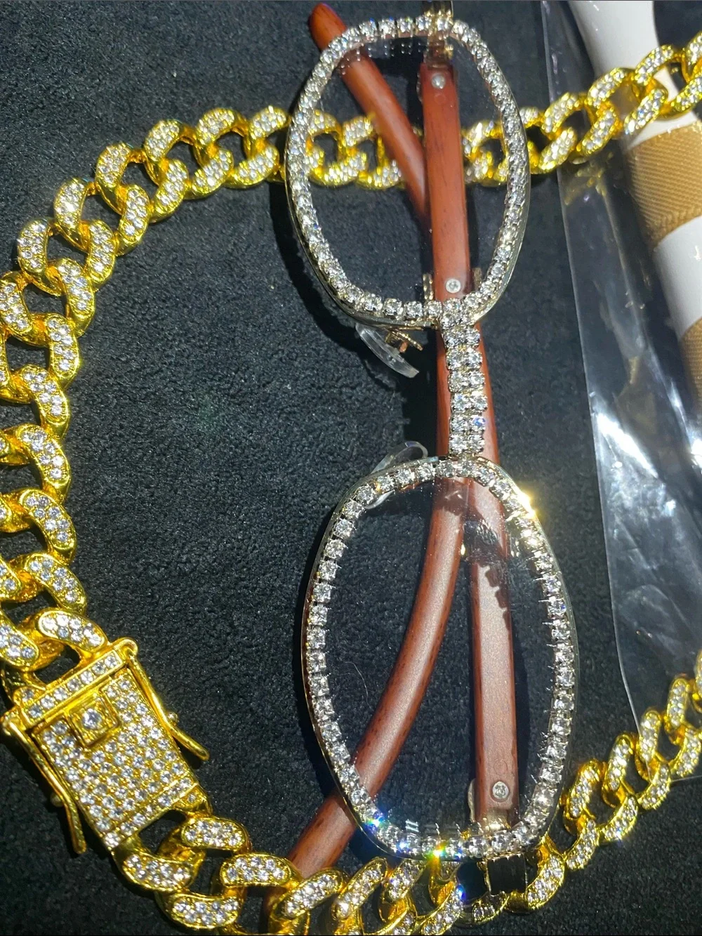 Lab Diamond Glasses &20” chain